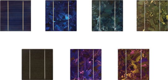 couleurs cellules solaires